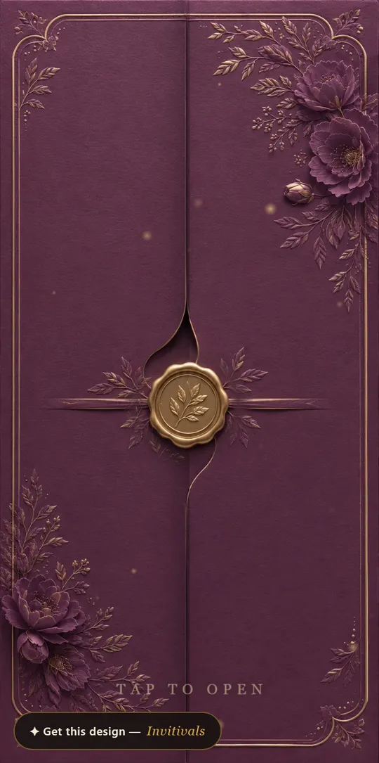 The Wax Seal — Nikah invitation, cover